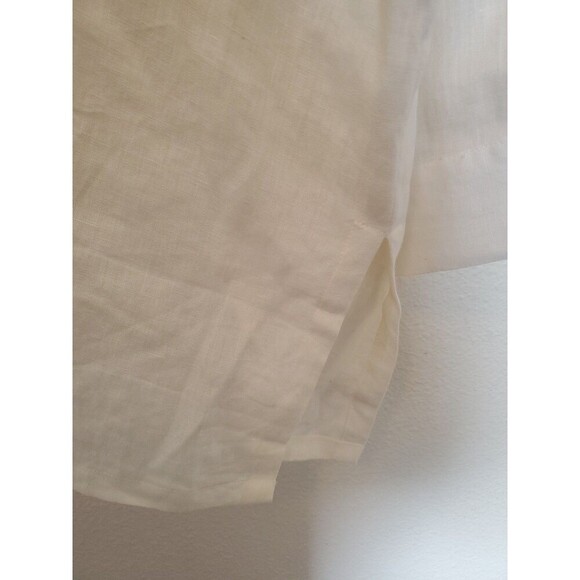 Finity 100% Linen Shirt Open Front Button Up Tunic Collared Vintage Womens 2XL - Picture 12 of 16